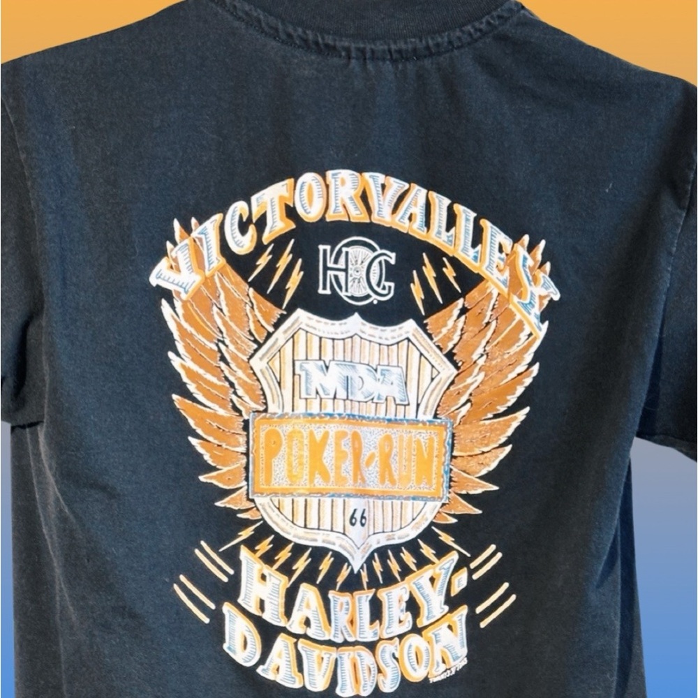 Vintage Victorville Harley Davidson Poker Run T-Shirt